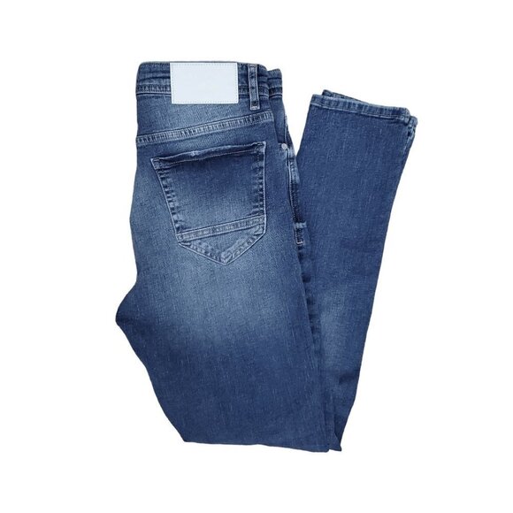 Man Boohoo Super Skinny Distressed Light Blue Jeans - Picture 4 of 13